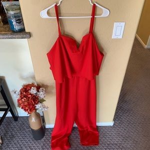 New: Red sweetheart romper